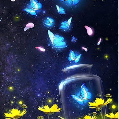 নীল প্রজাপতি 💙🦋💞