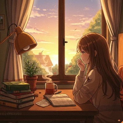 __Writing girl__ "__𝕂__"
