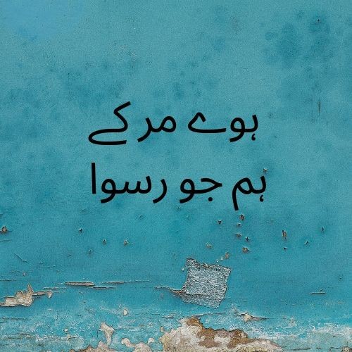 ہوئے مر کے ہم جو رسوا
