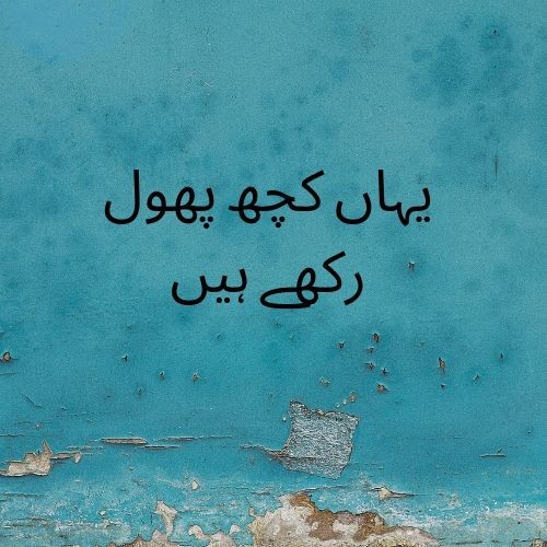 یہاں کچھ پھول رکھے ہیں