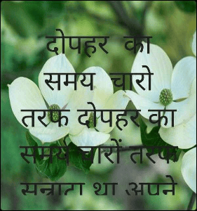 दोपहर  का समय  चारो तरफ दोपहर का समय चारों तरफ सन्नाटा था अपने चली जा रही थी