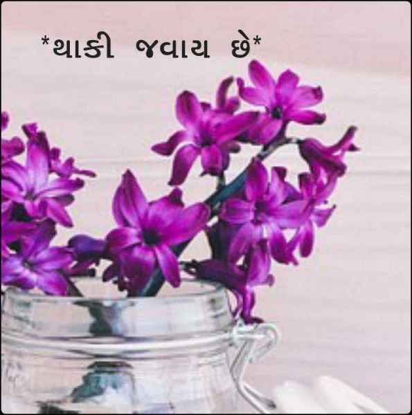 *થાકી જવાય છે*