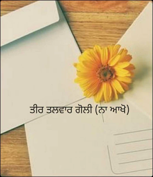 ਤੀਰ ਤਲਵਾਰ ਗੋਲੀ (ਨਾ ਅਾਖੋ)