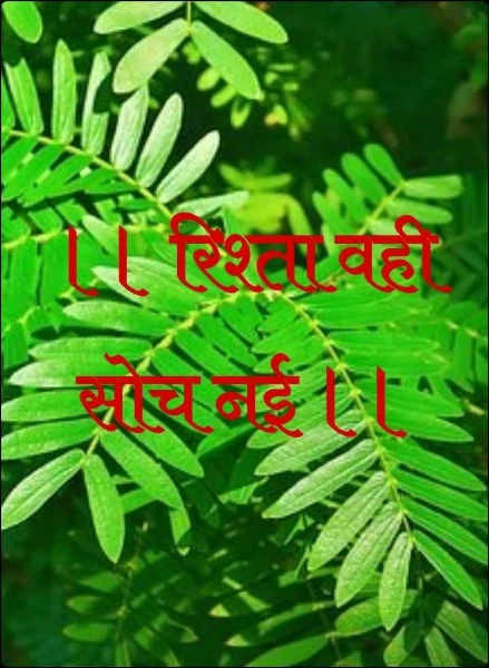 ।। रिश्ता वही सोच नई ।।