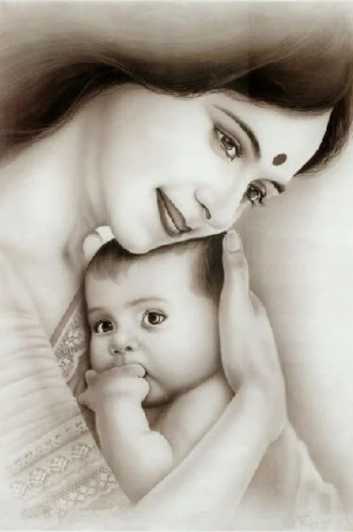 बचपन मां के आंचल में😊