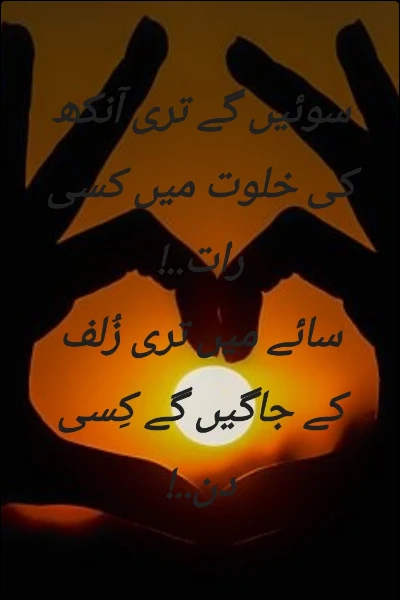 سوئیں گے تری آنکھ کی خلوت میں کسی رات..!
سائے میں تری زُلف کے جاگیں گے کِسی دن..!