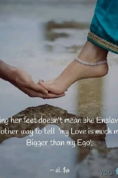 I touched her feet.... ❤