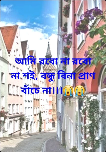 আমি রবো না রবো না শই, বন্ধু বিনা প্রাণ বাঁচে না।।।😭😭