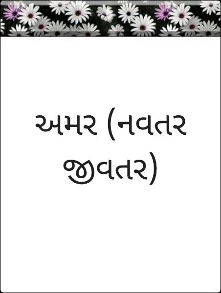 અમર (નવતર જીવતર)( ટોપ - 30 માં વિજેતા થયેલ વાર્તા)