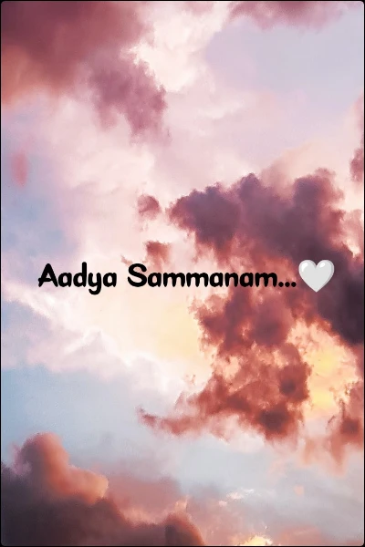 Aadya Sammanam...🤍