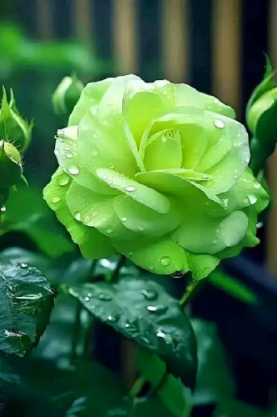 সবুজ গোলাপ।
