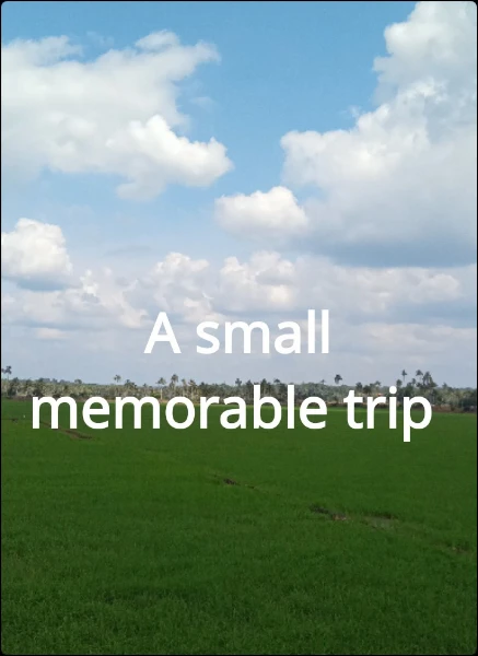 A small memorable trip