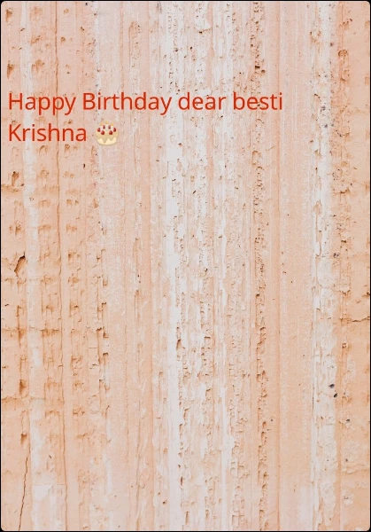 Happy Birthday dear besti Krishna 🎂