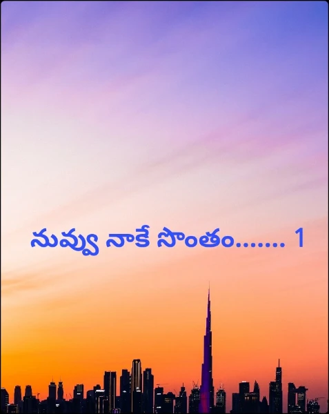 నువ్వు నాకే సొంతం....... 1