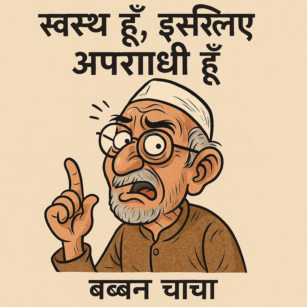 स्वस्थ हूं, इसलिए अपराधी हूं