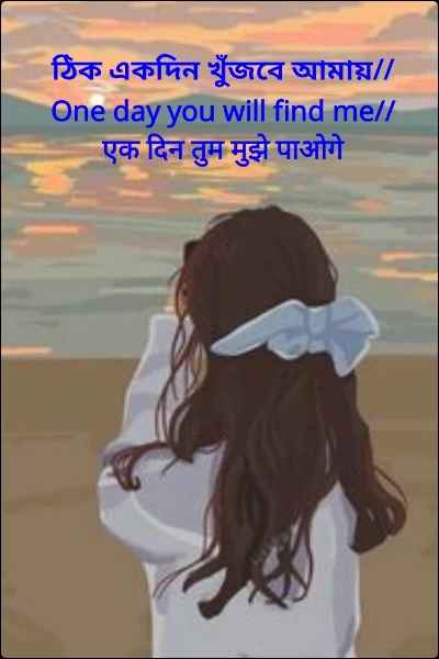 ঠিক একদিন খুঁজবে আমায়//One day you will find me//एक दिन तुम मुझे पाओगे
