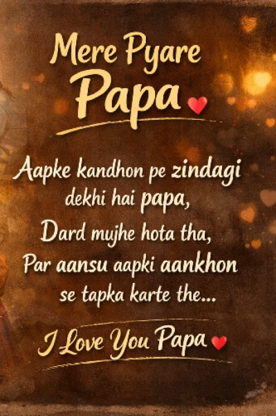 Mere pyare Papa - An online English story written by Chery Agarwal ...
