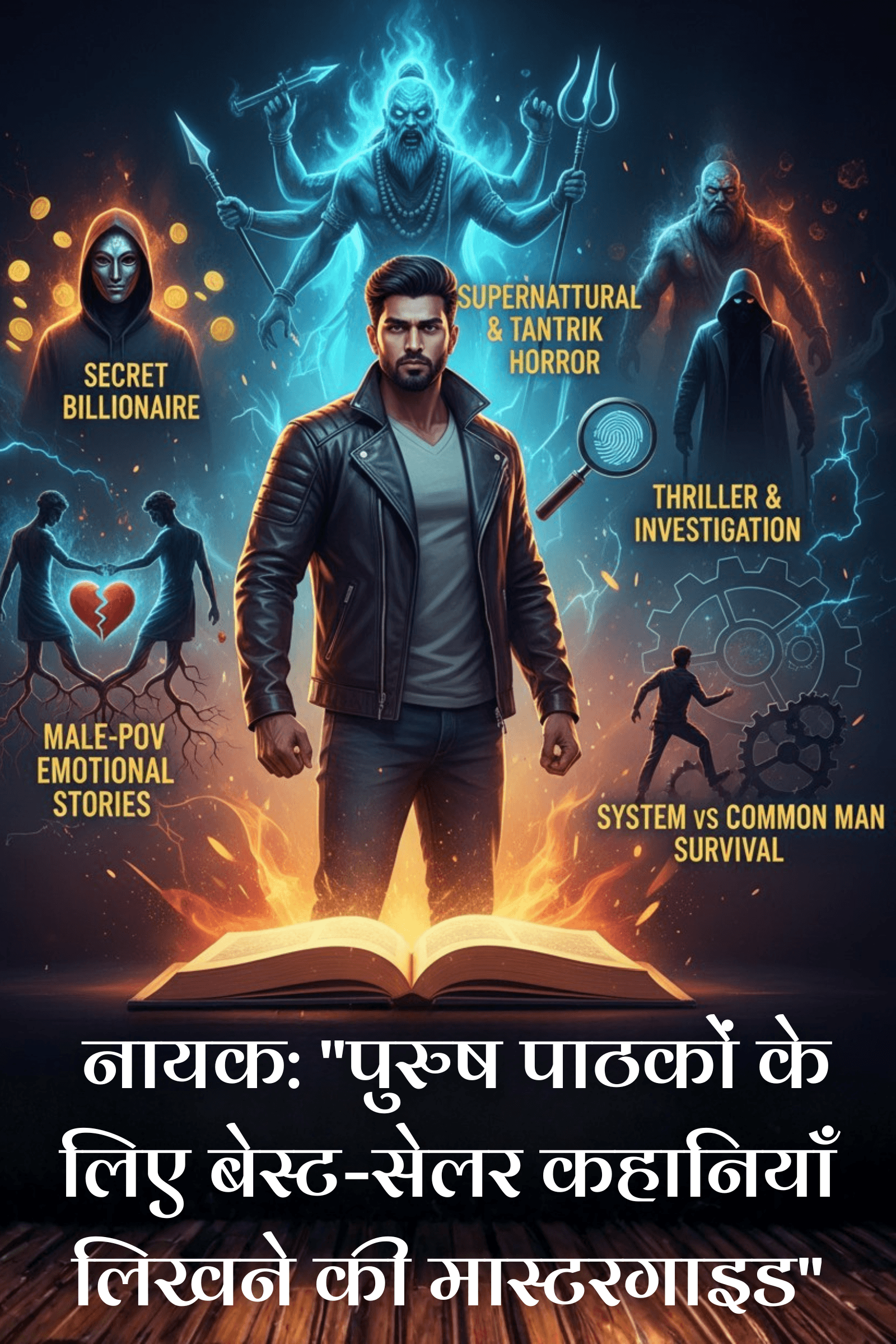 नायक: पुरुष पाठकों के लिए बेस्ट-सेलर कहानियाँ लिखने की मास्टरगाइड