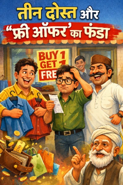 “तीन दोस्त और ‘फ्री ऑफर’ का फंडा”