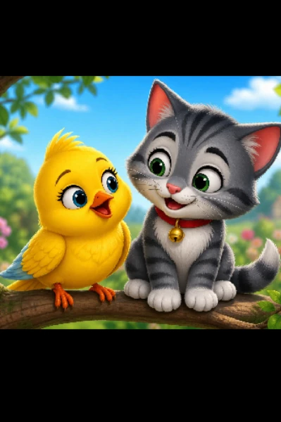 चिकी और बिल्लो की मजेदार कहानियाँ 🐦🐱😂