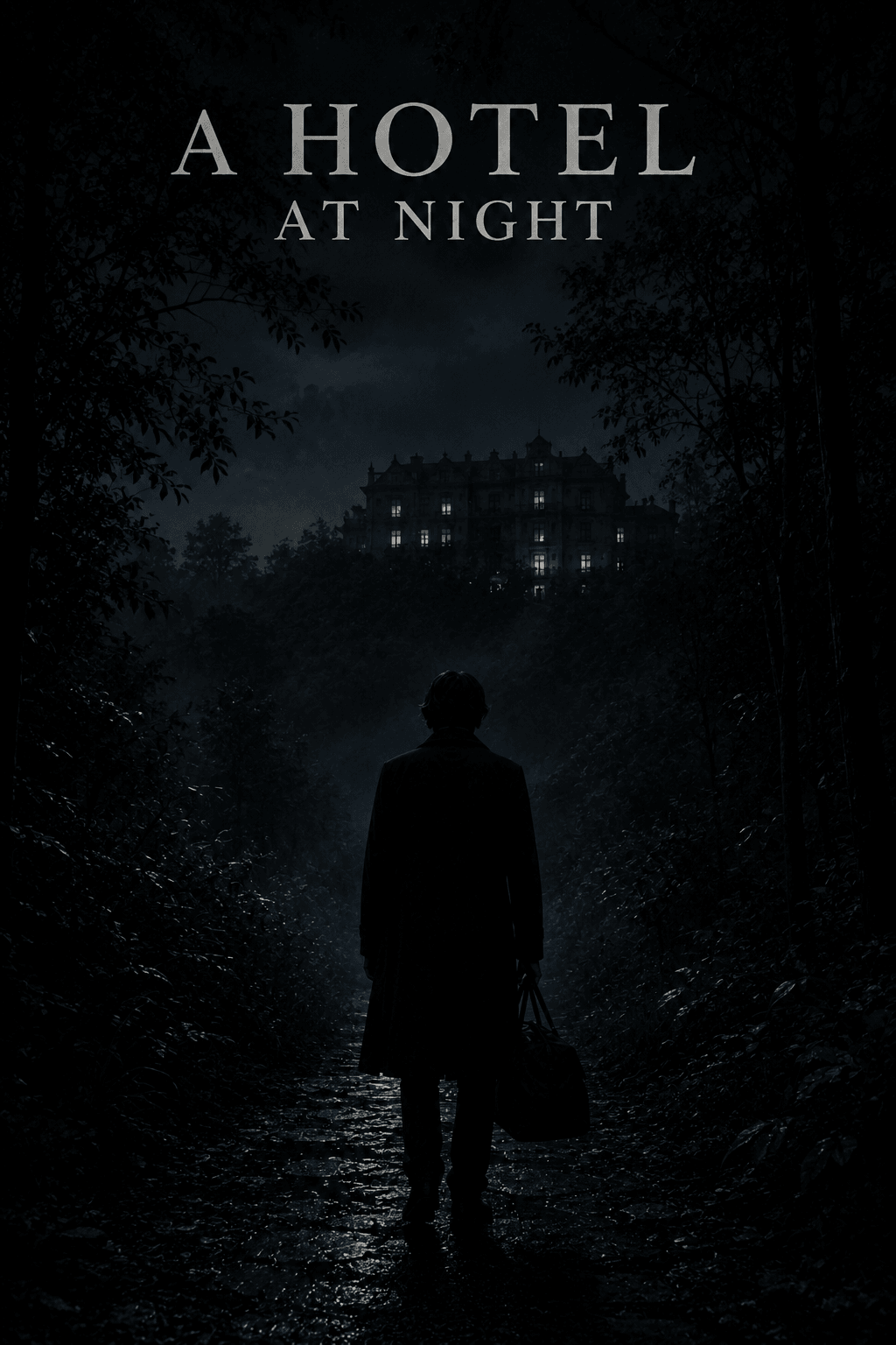 A HOTEL AT NIGHT