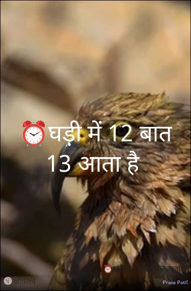 ⏰घड़ी में 12 बात 13 आता है
