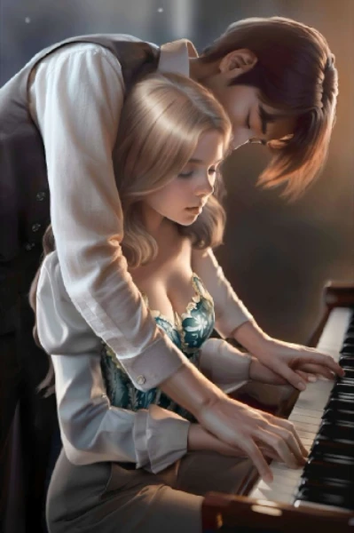 His cute  wife