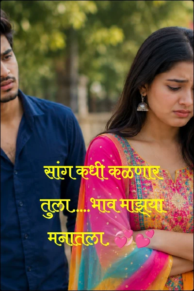 सांग कधी कळणार तुला.....भाव माझ्या मनातला. 💞💕