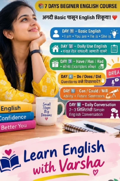 मराठीतून सोप्या पद्धतीने English शिका
Learning English with Varsha ✍🏻