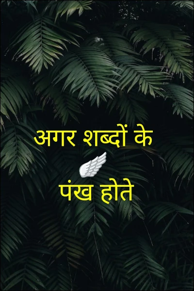 अगर शब्दों के🪽 पंख होते